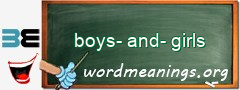 WordMeaning blackboard for boys-and-girls